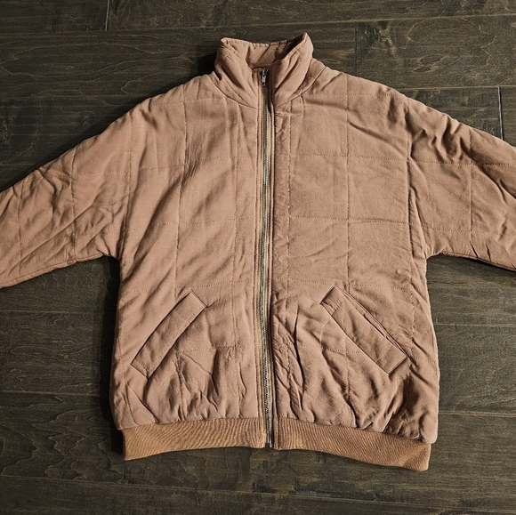 Polagram Dusty Rose Colored Quilted Jacket size women's small/medium junior's - Picture 4 of 5